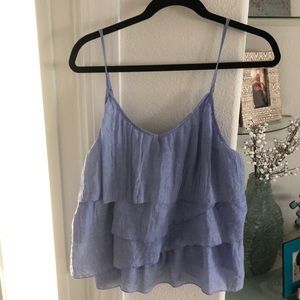 White and or blue crinkled cotton tops